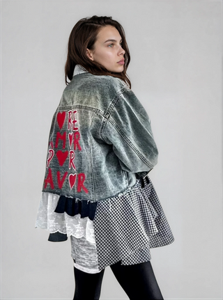 'Amor Por Favor' Painted Jacket