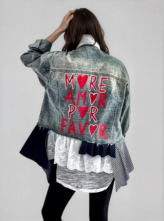 'Amor Por Favor' Painted Jacket