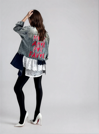 'Amor Por Favor' Painted Jacket