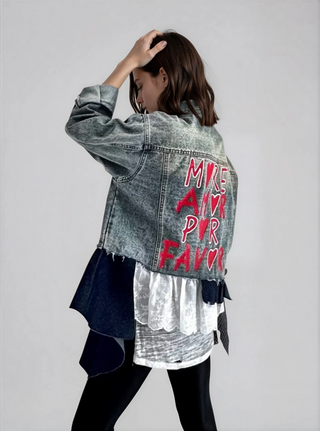 'Amor Por Favor' Painted Jacket