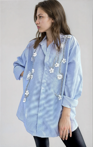 'Never Basic' Painted Shirt Dress