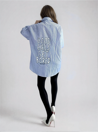 'Never Basic' Painted Shirt Dress