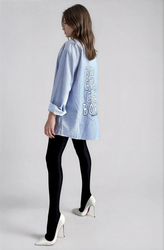 'Never Basic' Painted Shirt Dress
