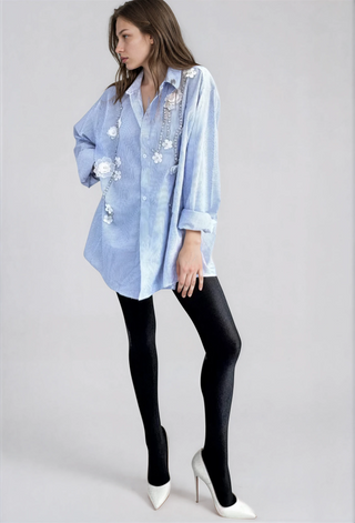 'Never Basic' Painted Shirt Dress