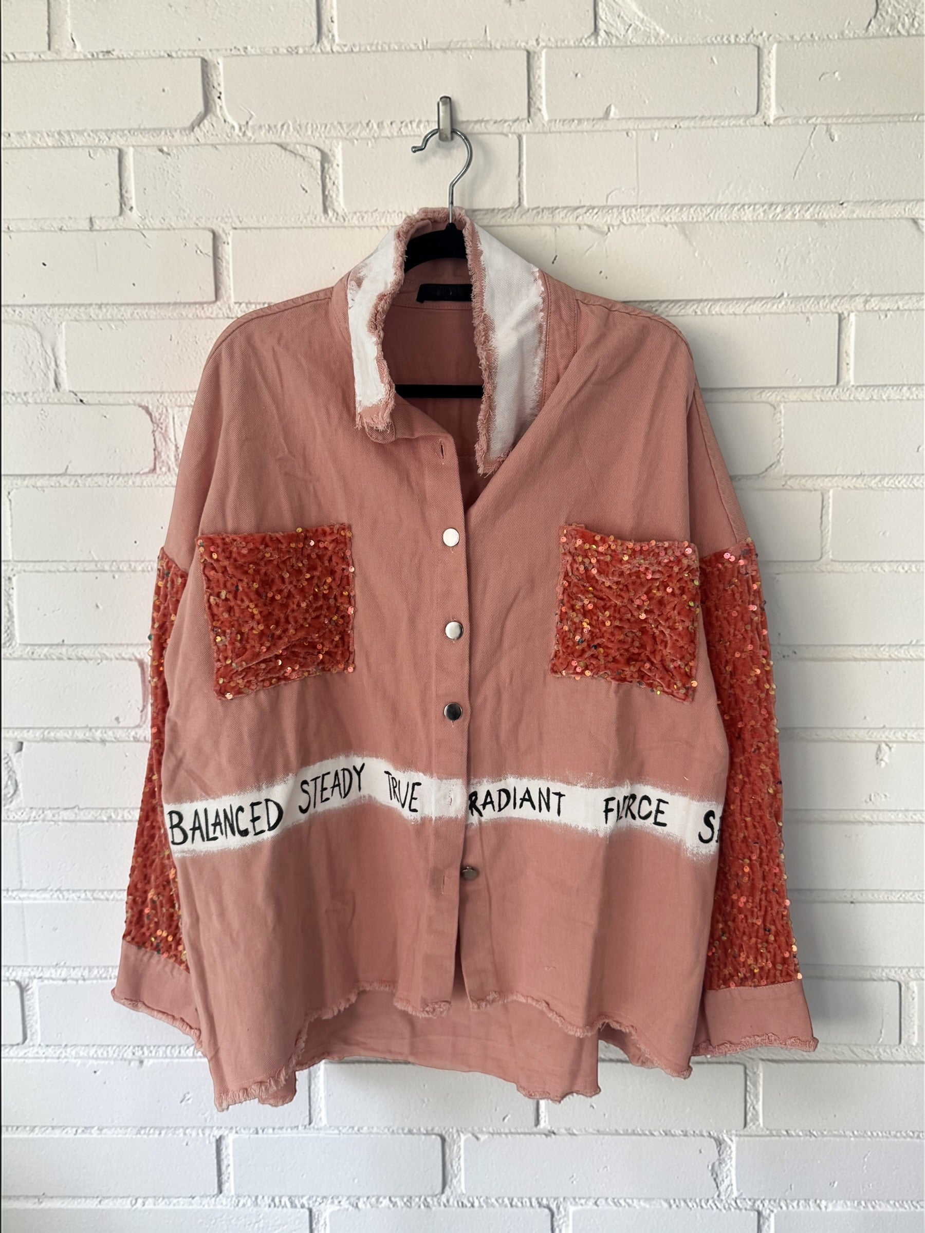 'Radiant Heart' Painted Jacket