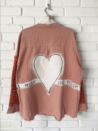 'Radiant Heart' Painted Jacket