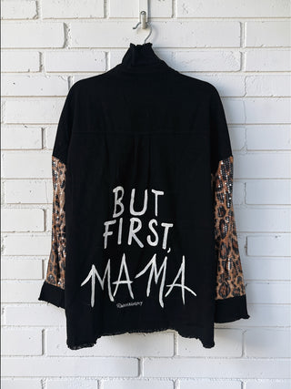 'Mama First' Painted Jacket