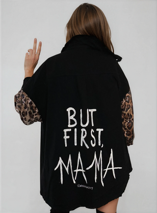 'Mama First' Painted Jacket