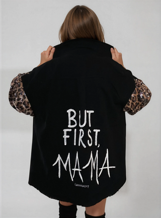 'Mama First' Painted Jacket