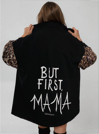 'Mama First' Painted Jacket