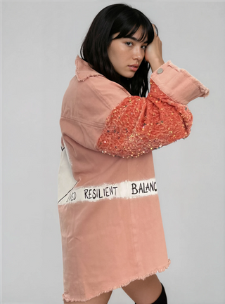 'Radiant Heart' Painted Jacket