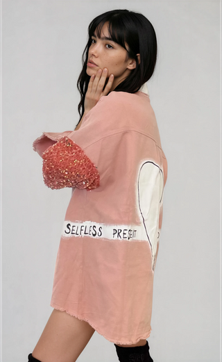 'Radiant Heart' Painted Jacket