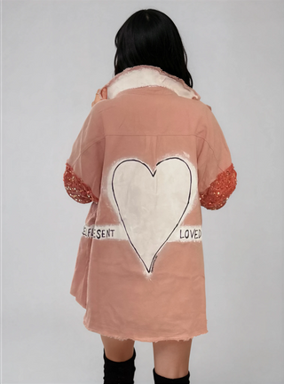 'Radiant Heart' Painted Jacket