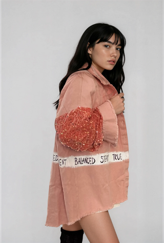 'Radiant Heart' Painted Jacket