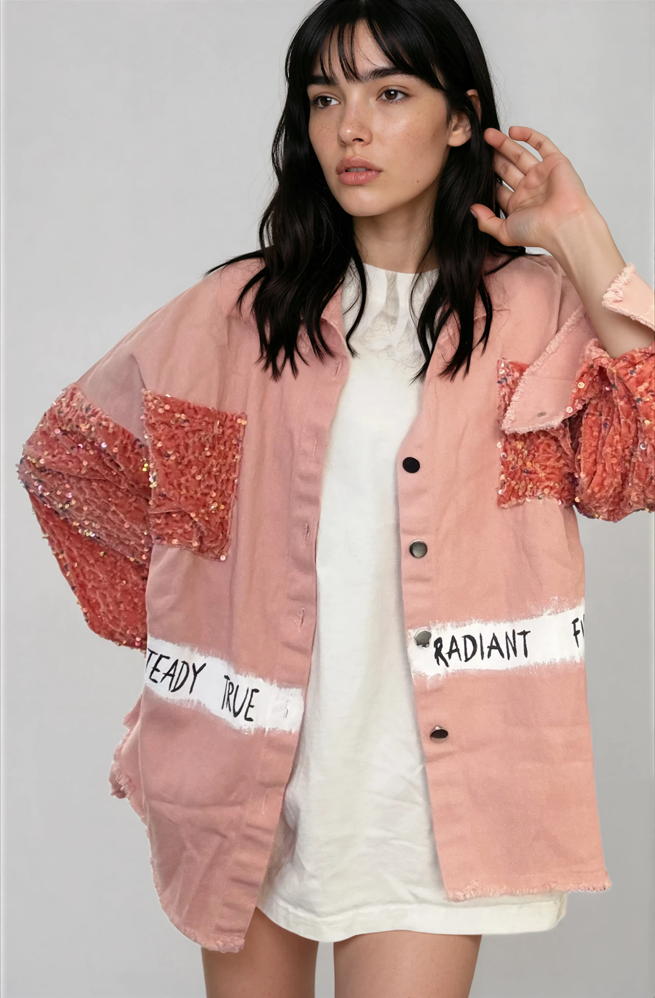 'Radiant Heart' Painted Jacket