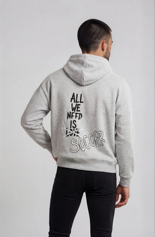 'All We Need Is Soccer' Painted Hoodie