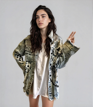 'GRAFFITI GIRL' DENIM JACKET
