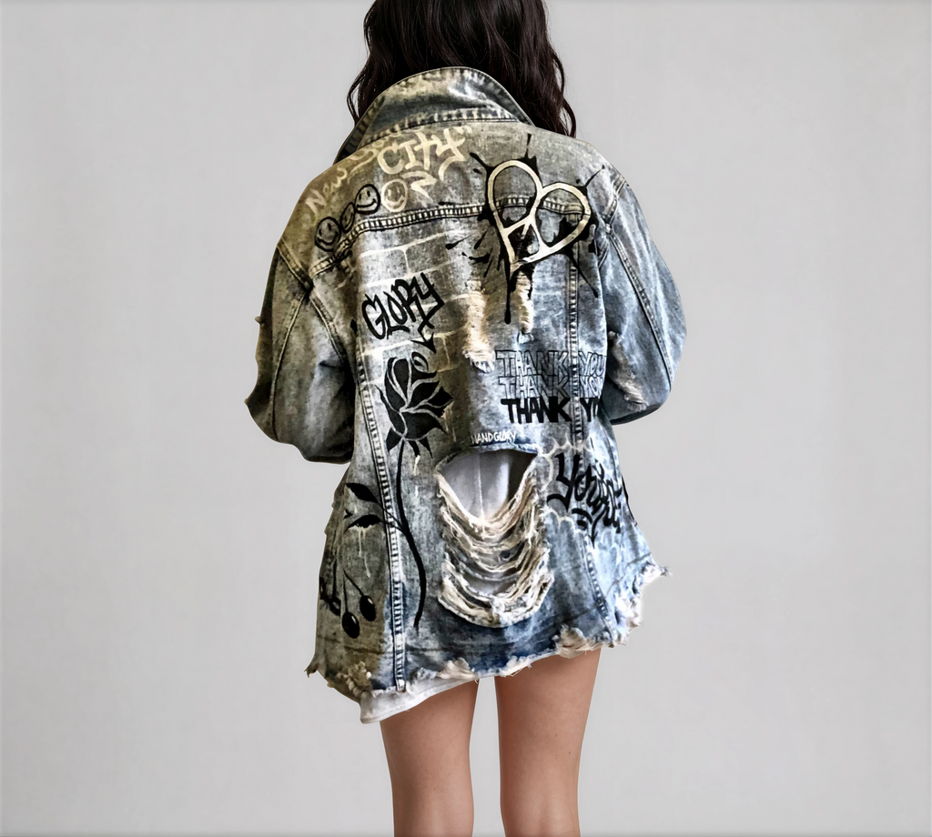 GRAFFITI GIRL' DENIM JACKET – Wren + Glory