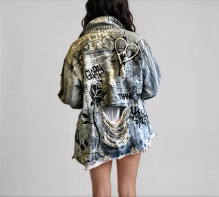 'GRAFFITI GIRL' DENIM JACKET