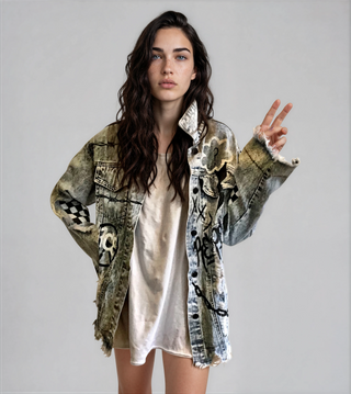 'GRAFFITI GIRL' DENIM JACKET