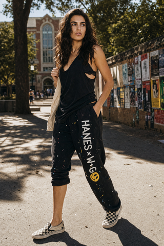 'Smiling Splatter' Hanes x W+G Sweatpants