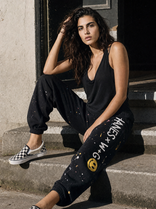 'Smiling Splatter' Hanes x W+G Sweatpants