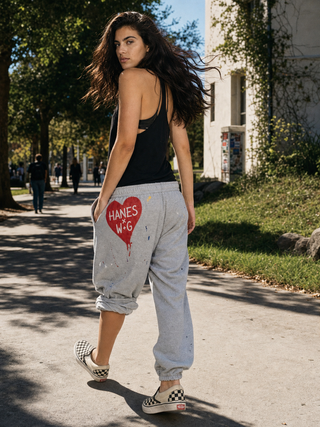'Splattered Love' Hanes x W+G Sweatpants