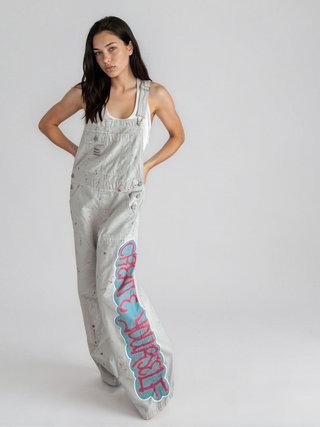 'Create Yourself' Painted Overalls
