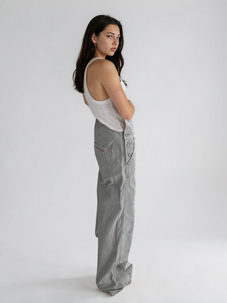 'Create Yourself' Painted Overalls