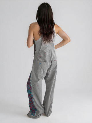 'Create Yourself' Painted Overalls