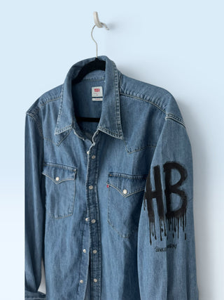 'Basic but Personalized' Painted Denim Shirt