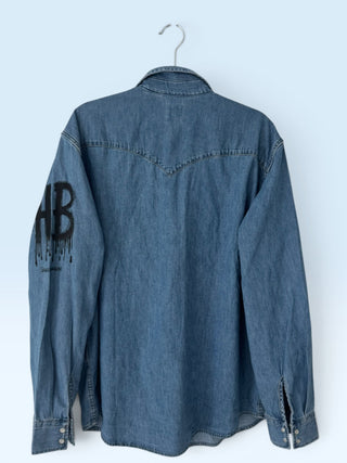 'Basic but Personalized' Painted Denim Shirt