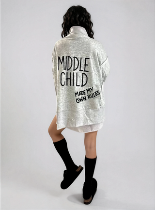 'The Middle' Painted Quarter Zip