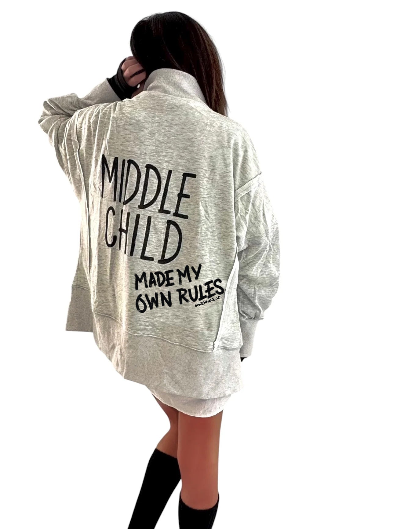 'The Middle' Painted Quarter Zip