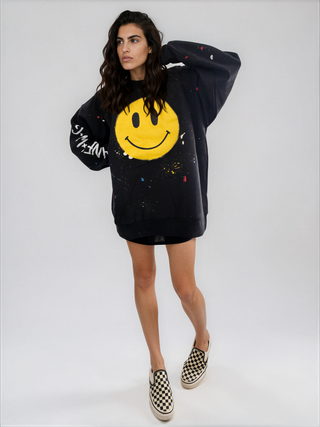 'Smiling Splatter' Hanes x W+G Crewneck