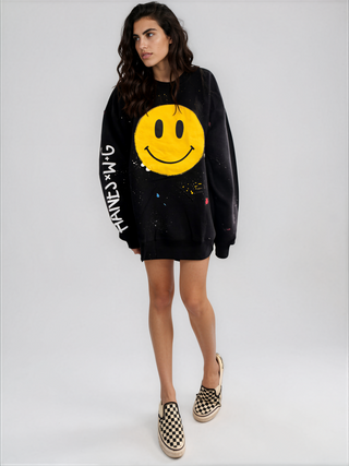 'Smiling Splatter' Hanes x W+G Crewneck