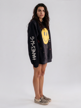 'Smiling Splatter' Hanes x W+G Crewneck