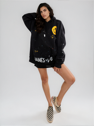'Smiling Splatter' Hanes x W+G Hoodie
