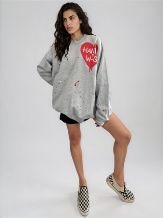 'Splatter Love' Hanes x W+G Crewneck