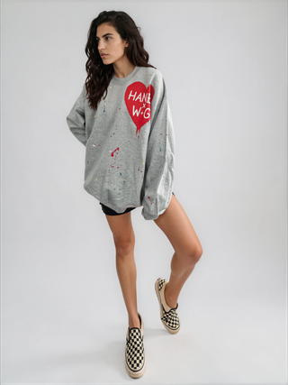 'Splatter Love' Hanes x W+G Crewneck