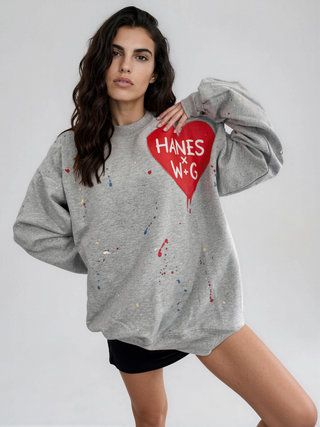 'Splatter Love' Hanes x W+G Crewneck