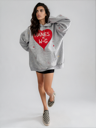 'Splatter Love' Hanes x W+G Hoodie