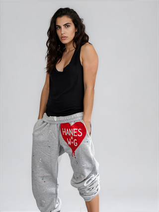 'Splattered Love' Hanes x W+G Sweatpants