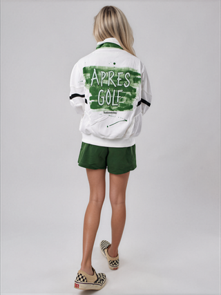 'Apres Golf' Painted Zip Up Sweater
