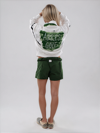 'Apres Golf' Painted Zip Up Sweater