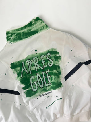 'Apres Golf' Painted Zip Up Sweater