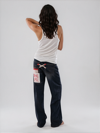 'Matchbox' Painted Levi's Jeans