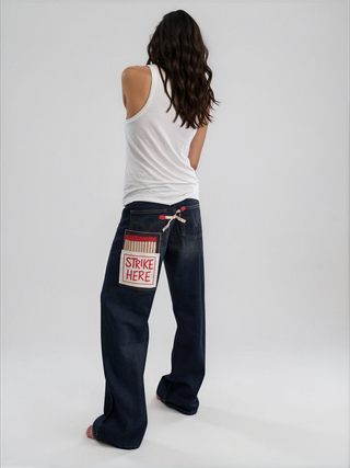 'Matchbox' Painted Levi's Jeans