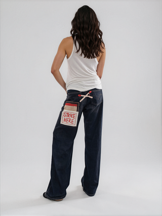 'Matchbox' Painted Levi's Jeans