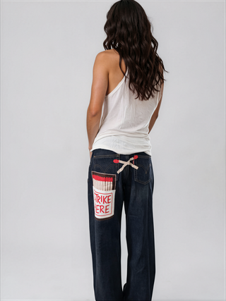'Matchbox' Painted Levi's Jeans